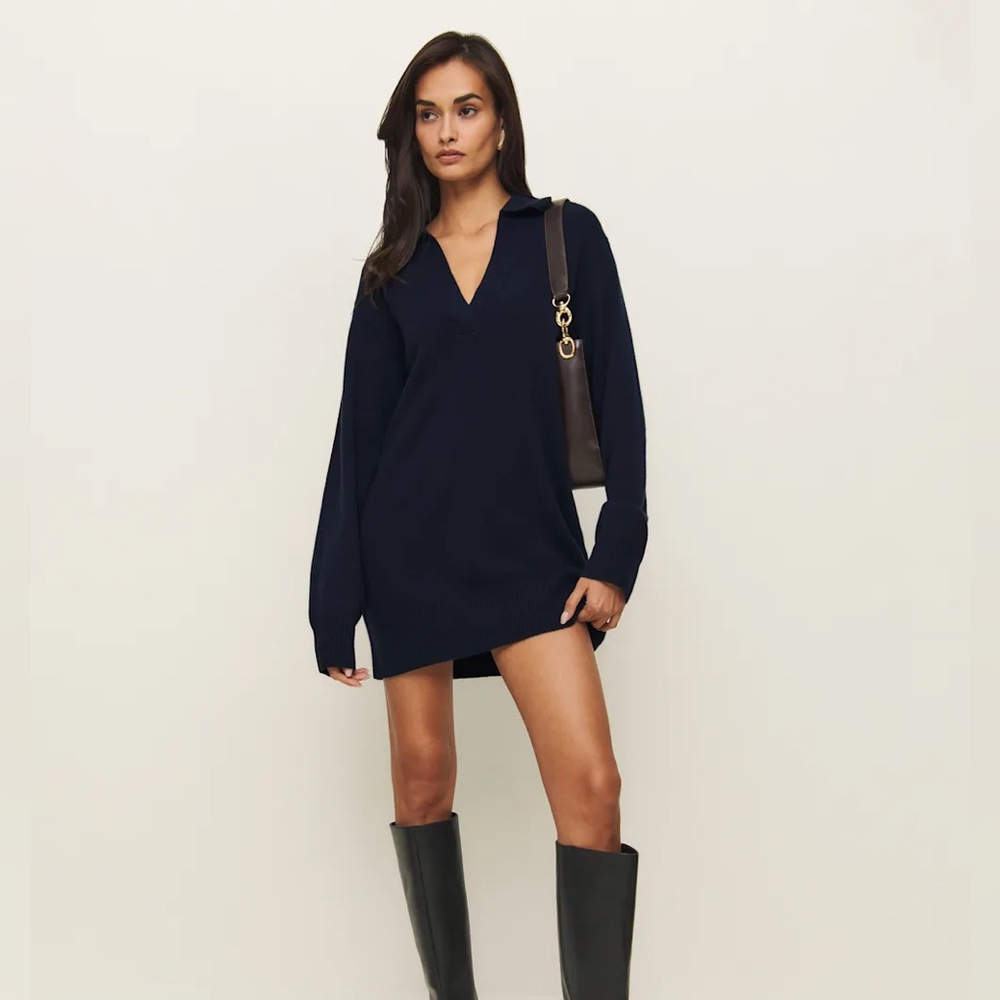 Maeve Cashmere Polo Dress